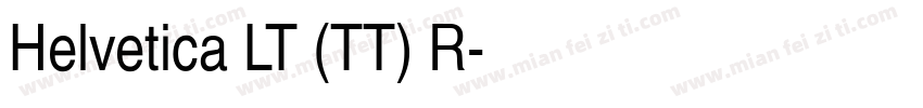 Helvetica LT (TT) R字体转换